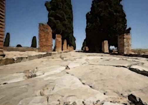 Las calles pavimentadas con aceras son un legado de la Antigua Roma.
